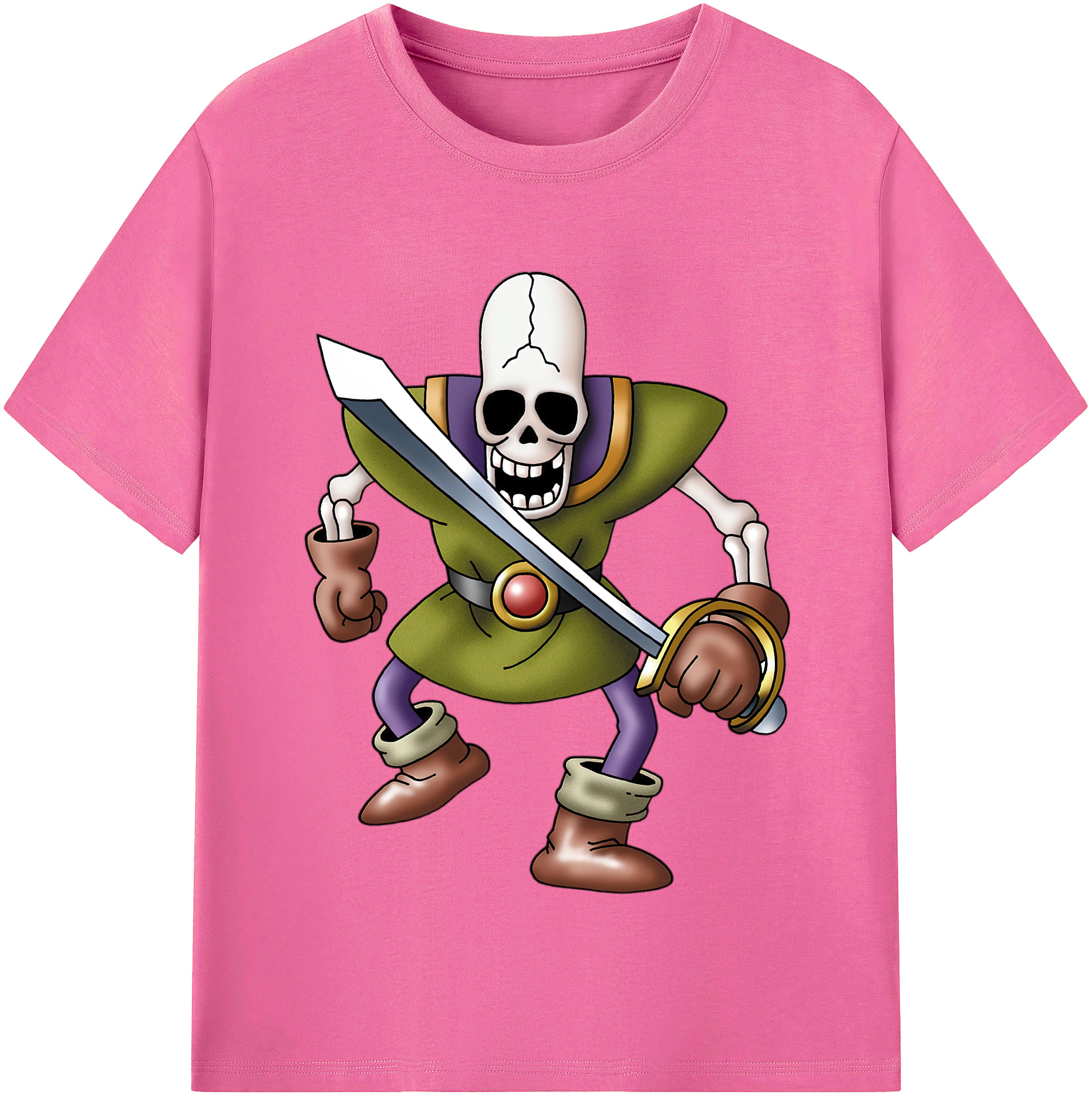 （画像用） ドラゴンクエスト Doragon Kuesuto Dragon Quest レディースカジュアルプリントTシャツ（綿100％）